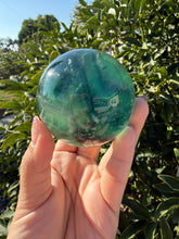 Load image into Gallery viewer, Natural Feather Fluorite Sphere,Snowflake Quartz Crystal Fluorite Ball,A221
