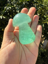 Load image into Gallery viewer, Large Green Fluorite Mushroom Carving
