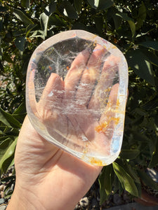 Clear Quartz Offering Bowl,Crystal Quartz Altar Bowl,Crystal Tray,B81