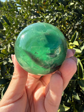 Load image into Gallery viewer, Natural Feather Fluorite Sphere,Snowflake Quartz Crystal Fluorite Ball,A219
