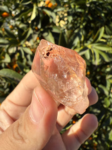 Red Mud Skeletal Quartz Crystal Point ,Red Mud Quartz ,#997