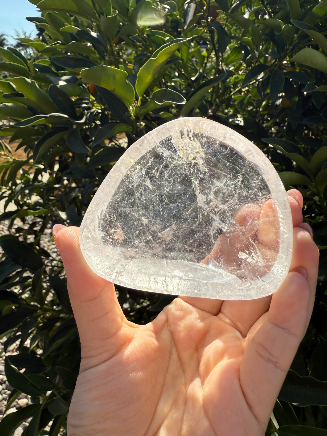 Small Clear Quartz Offering Bowl,Crystal Tray,B55