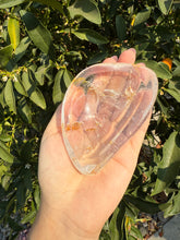 Load image into Gallery viewer, Small Clear Quartz Offering Bowl,Crystal Quartz Altar Bowl,Crystal Tray,B71
