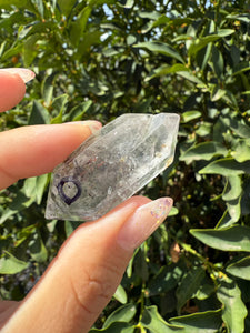 Natural Enhydro Quartz Crystal with Moving Water Bubble,A129