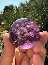 Load image into Gallery viewer, Chevron Amethyst Sphere with Goethite Inclusions,Davis Effect, A70
