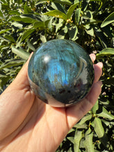 Load image into Gallery viewer, Natural Labradorite Sphere – Flashy Blue Green Crystal Ball, A106
