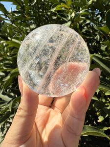 Rainbow Clear Quartz Crystal Sphere,Natural Healing Stone Ball,A117