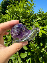 Load image into Gallery viewer, Amethyst Snail Handmade resin sculpture
