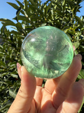 Load image into Gallery viewer, High Clarity Green Fluorite Sphere – Polished Crystal Ball, A104
