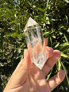 Double Terminated Clear Quartz Crystal Point, Natural Healing Stone, A161