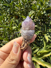 Load image into Gallery viewer, Deer Antler Amethyst Crystal Wand Necklace - Handmade Vintage Mystic Pendant
