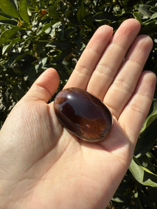 Natural Brazil Smoky Quartz Palm Stone / Meditation Palm Stones,A153