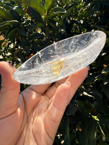 Small Clear Quartz Offering Bowl,Crystal Tray,B56