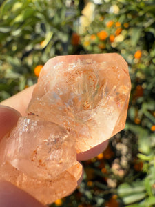 Red Mud Skeletal Quartz Crystal Point ,Red Mud Quartz,#985