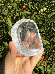Small Clear Quartz Offering Bowl,Crystal Quartz Altar Bowl,Crystal Tray,B108