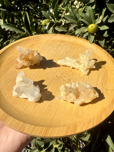 Set of 4 Raw Quartz Crystal Clusters