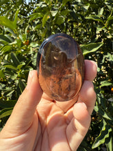 Load image into Gallery viewer, Natural Brazil Smoky Quartz Palm Stone / Meditation Palm Stones,A156
