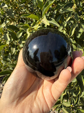 Load image into Gallery viewer, Large Silver Sheen Obsidian Sphere,Double-Sided Sheen Crystal Ball,A97
