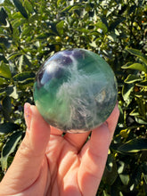 Load image into Gallery viewer, Natural Feather Fluorite Sphere,Snowflake Quartz Crystal Fluorite Ball,A218
