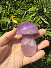 Load image into Gallery viewer, Large Natural Purple White Fluorite Mushroom Crystal, A85
