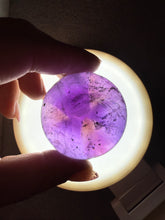 Load image into Gallery viewer, Chevron Amethyst Sphere with Goethite Inclusions,Davis Effect, A66
