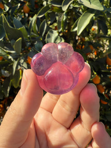 Large Pink Fluorite Paw