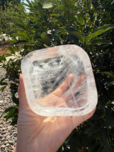 Load image into Gallery viewer, Large Clear Quartz Offering Bowl,Crystal Quartz Altar Bowl,Crystal Tray,B47
