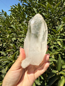 Large Natural Clear Quartz Crystal Point, Raw White Quartz Tower, A86