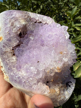 Load image into Gallery viewer, Natural Amethyst Geode with Agate Base, Raw Amethyst Crystal Cluster, A92
