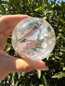 Rainbow Clear Quartz Crystal Sphere,Natural Healing Stone Ball,A119