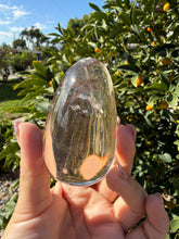 Load image into Gallery viewer, Natural Brazilian Light Smoky Quartz Palm Stone,Meditation Palm Stones,A292
