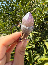 Load image into Gallery viewer, Deer Antler Amethyst Crystal Wand Necklace - Handmade Vintage Mystic Pendant
