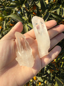 2pcs natural Raw Clear Quartz Point-Clear Quartz Tower-Clear Quartz Cluster