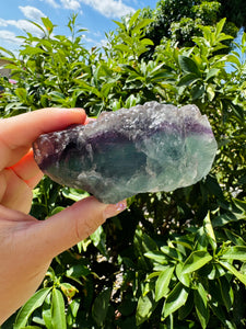 Raw stone Purple Green Cubic Fluorite,Mineral Specimen