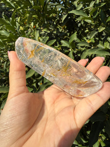Small Clear Quartz Offering Bowl,Crystal Quartz Altar Bowl,Crystal Tray,B63