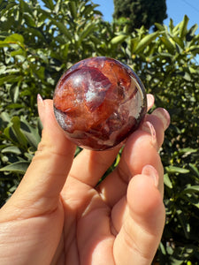 High Quality Fire Quartz Sphere,Premium Hematoid Quartz Crystal Ball,A102