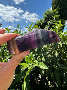 Raw Stone Rainbow Fluorite Specimen Mineral Crystal