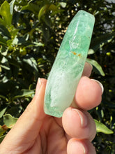 Load image into Gallery viewer, Natural Feather Fluorite Palm Stone,Snowflake Quartz Fluorite Palm Stone,A179
