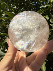 Rainbow Clear Quartz Crystal Sphere,Natural Healing Stone Ball,A118