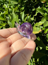 Load image into Gallery viewer, Mini Size Amethyst Snail Handmade resin sculpture
