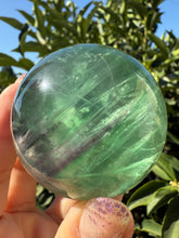 Load image into Gallery viewer, High Clarity Green Fluorite Sphere – Polished Crystal Ball, A104
