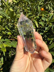 12-Sided Clear Quartz Point,Double Terminated Quartz,Vogel Cut Crystal,A171