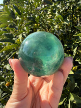 Load image into Gallery viewer, Natural Feather Fluorite Sphere,Snowflake Quartz Crystal Fluorite Ball,A220
