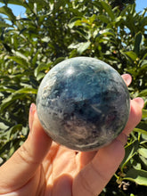 Load image into Gallery viewer, Natural Feather Fluorite Sphere , Snowflake Quartz Crystal Fluorite Ball,A88
