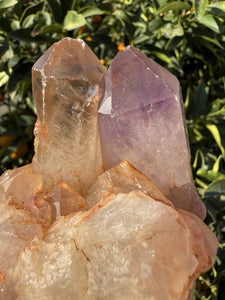 703g Amethyst Quartz Cluster,Raw Clear Quartz Cluster