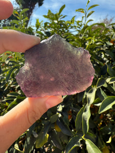 Grape Purple Cubic Fluorite Cluster, Healing Crystal Mineral Specimen