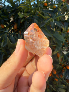 Red Mud Skeletal Quartz Crystal Point ,Red Mud Quartz ,#978