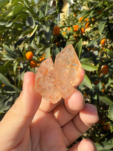 Red Mud Skeletal Quartz Crystal Point ,Red Mud Quartz,#985