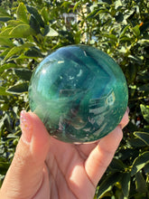 Load image into Gallery viewer, Natural Feather Fluorite Sphere,Snowflake Quartz Crystal Fluorite Ball,A221
