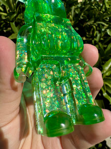 Shiny Mermaid glitter Green toy bear